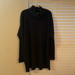 Black cowl neck sweater dress